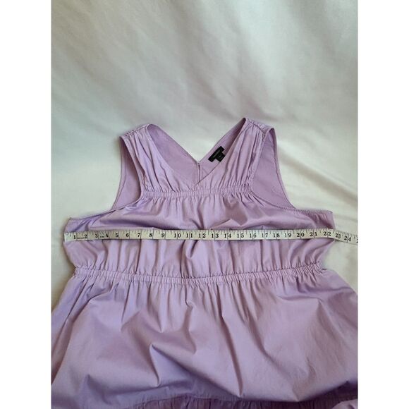 Halogen Sleeveless Tiered Poplin Dress Purple Bloom Lavender Plus Size 1X Girly - Picture 12 of 13